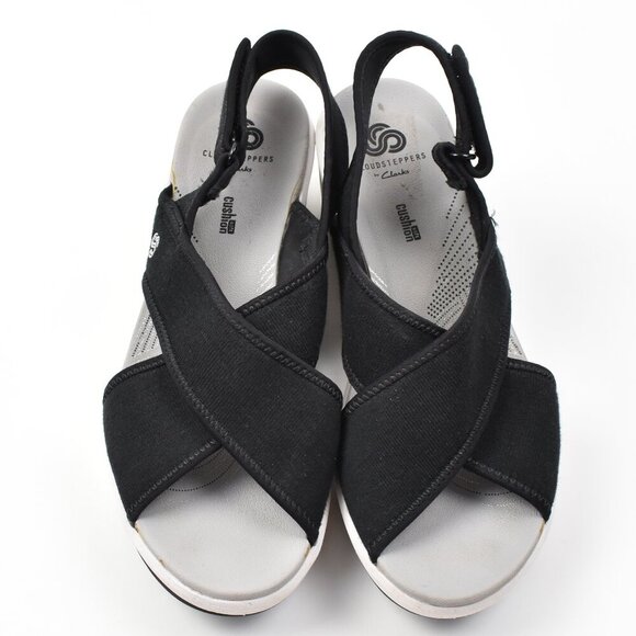 Clarks Cloudsteppers Cali Cove Wedge Platform Sandals - 8.5 - Picture 2 of 13
